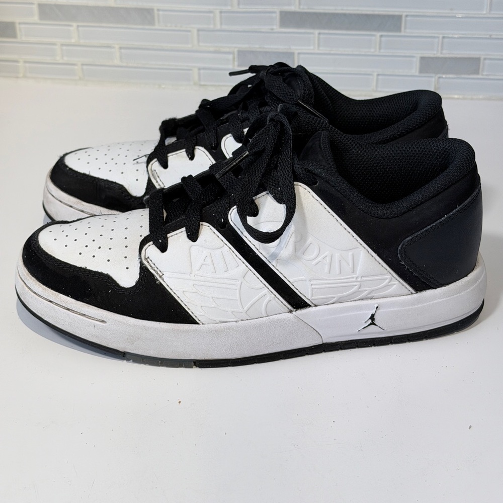 Jordan Black and White Athletic Shoes